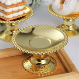 Gold Plastic Round Cupcake Plates