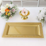 Gold Plastic Serving Trays